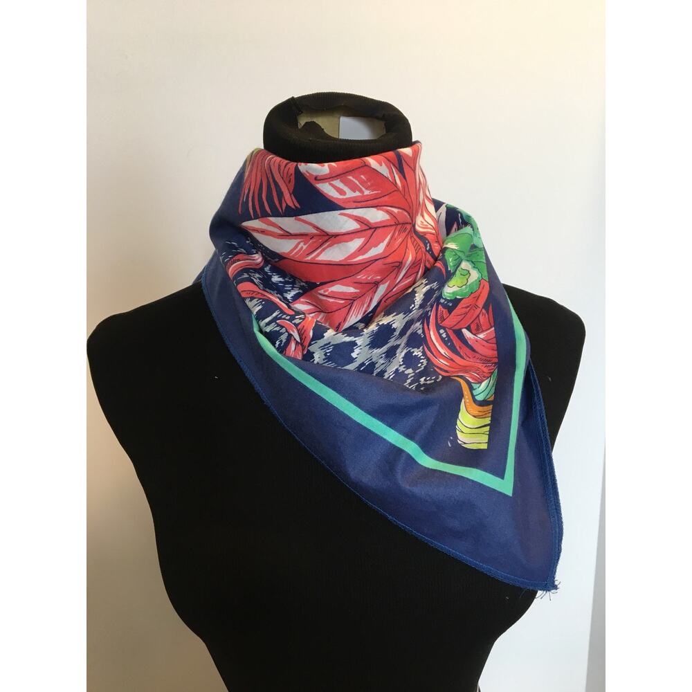 Tropical Floral Large Cotton Ladies Scarf